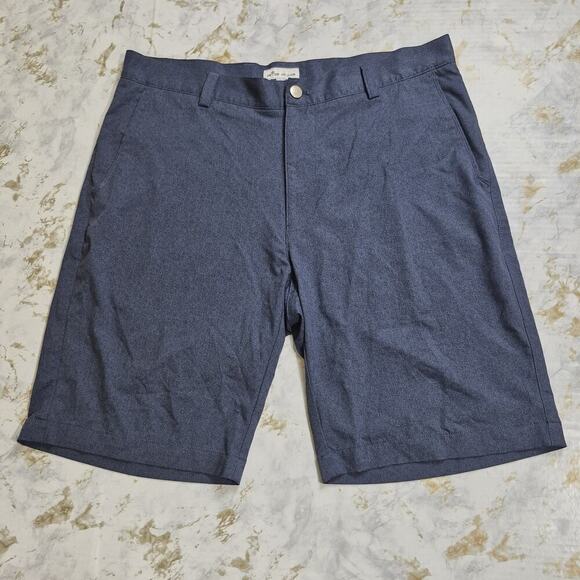 Peter Millar Shackleford Shorts Men 34 Blue Performance Golf Skulls Preppy Style - Picture 1 of 14